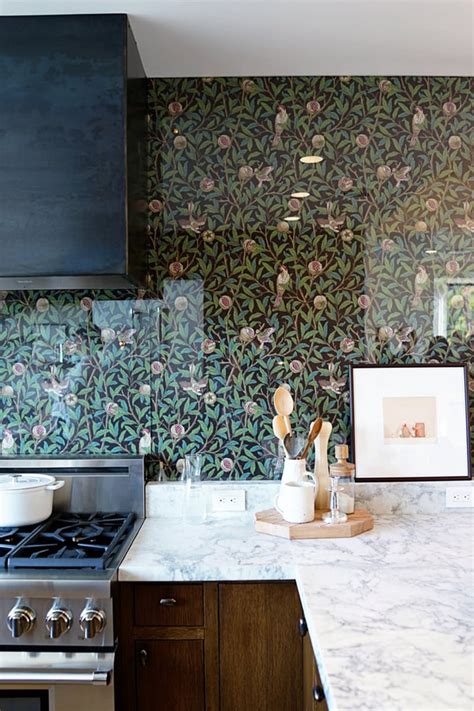 Kitchen Wallpaper Instead Of Tiles