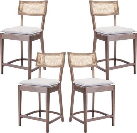 Kitchen With Cane Back Bar Stools