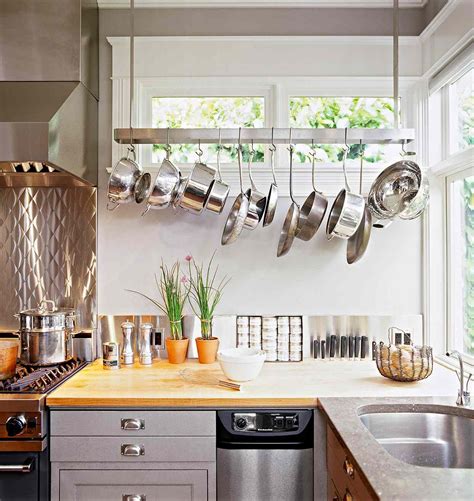 Kitchen With Hanging Pots
