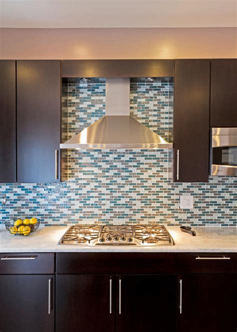 Kitchen With Mosaic Tile Backsplash