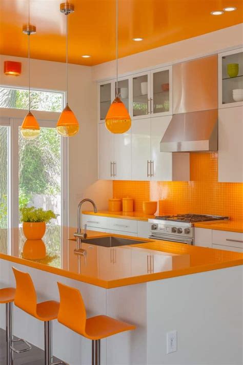 Kitchen With Orange Granite