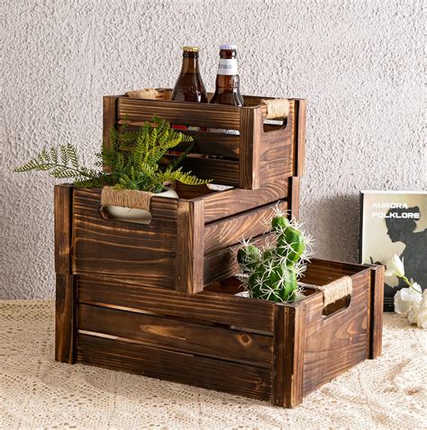 Kitchen Wood Storage Boxes