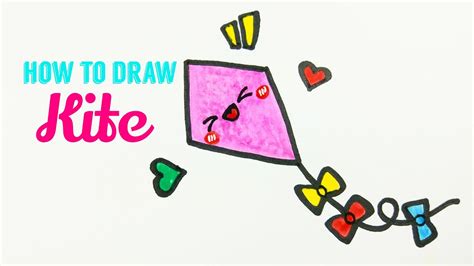 Kite Cute Drawing