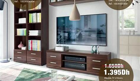 Kitea Meuble Tv 2018 Soldes TV HARVEY Chêne Beige Clair 1150Dhs