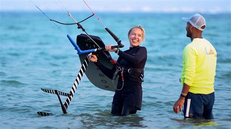 kitesurfing instructor teaching