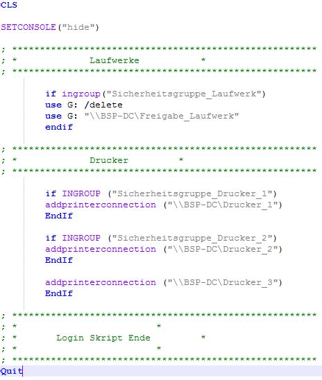 Kixtart Script Examples