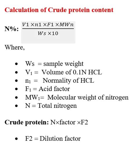 Kjeldahl Method Calculation Example