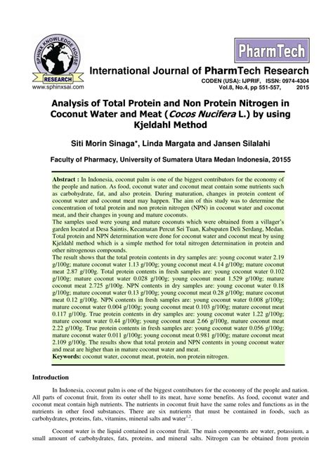 Kjeldahl Method Journal