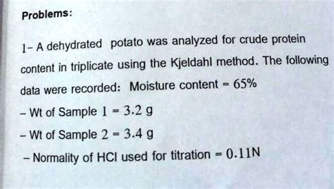 Kjeldahl Method Sample Problems