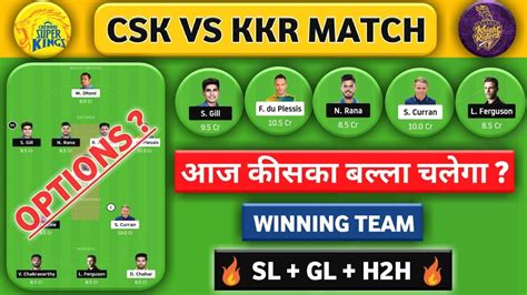 kkr vs csk dream 11 team prediction