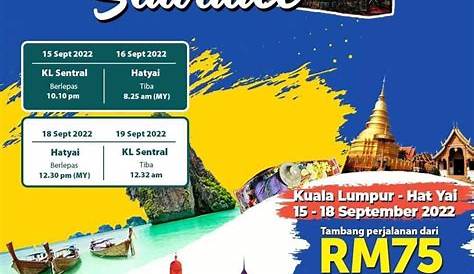 Malaysia Day优惠！乘搭KTM⇆Hatyai⚡单程只需要RM75！而且直达合艾🇹🇭不需要「转车」！