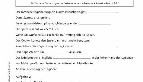 Realschule Geschichte Klasse 6 Römisches Reich Arbeitsblätter - Mark