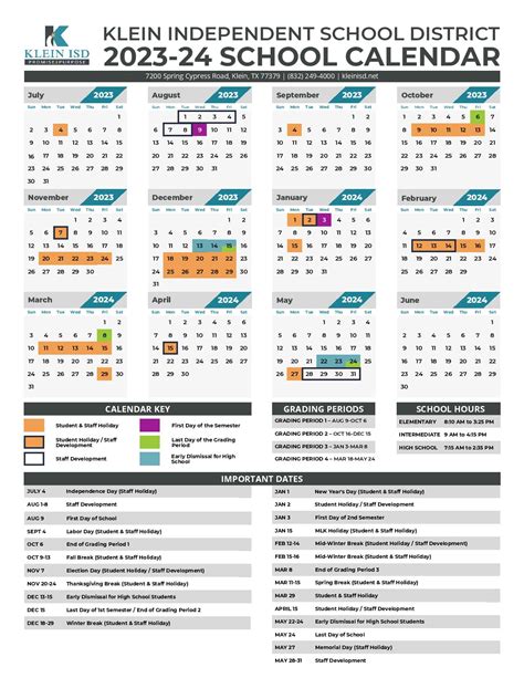 Klein Isd Calendar 2024-25