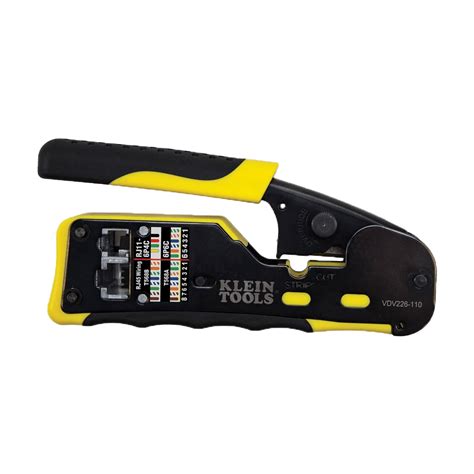 Klein Tools Ratcheting Modular Data Cable Crimper