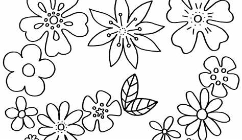 Ausmalbild Blumen: Kleine Blume kostenlos ausdrucken