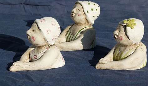 Keramik Deko handmade Figuren aus Ton ungewöhnliche Miniatur Figuren