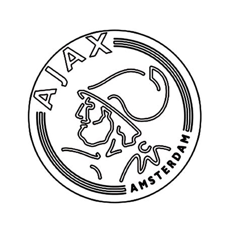 Kleurplaat Voetbal Ajax