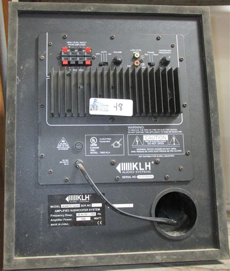KLH ASW10120B Subwoofer 10" Bass Budget Audiophile Home Reverb