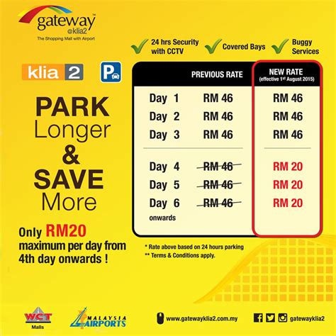 klia2 long term parking rate