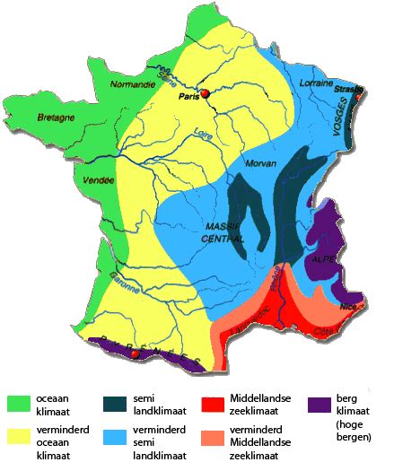 klimaat zuid west frankrijk