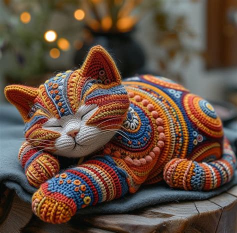 klimt crochet cat