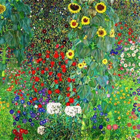 klimt garden with sunflowers