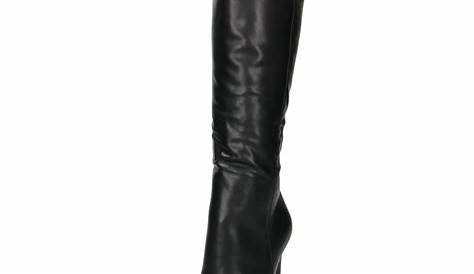 Knee High Stiletto Boots Uk Ladies Womens Stretch Panel Mid Calf