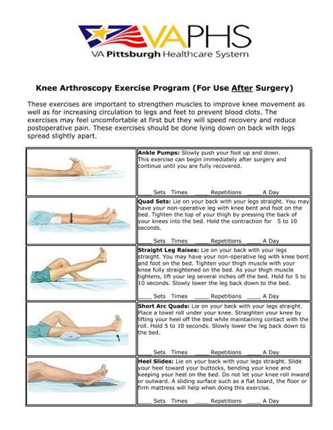 Knee Arthroscopy Exercises Printable