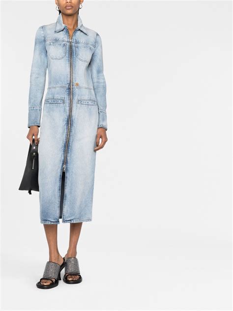 Knee Length Denim Jacket