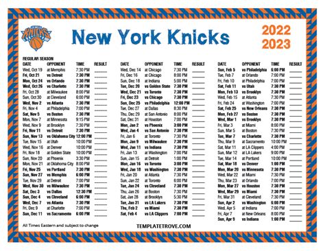 knicks 2023 24 schedule