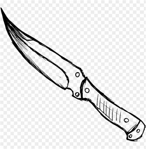 Knife Drawing No Background