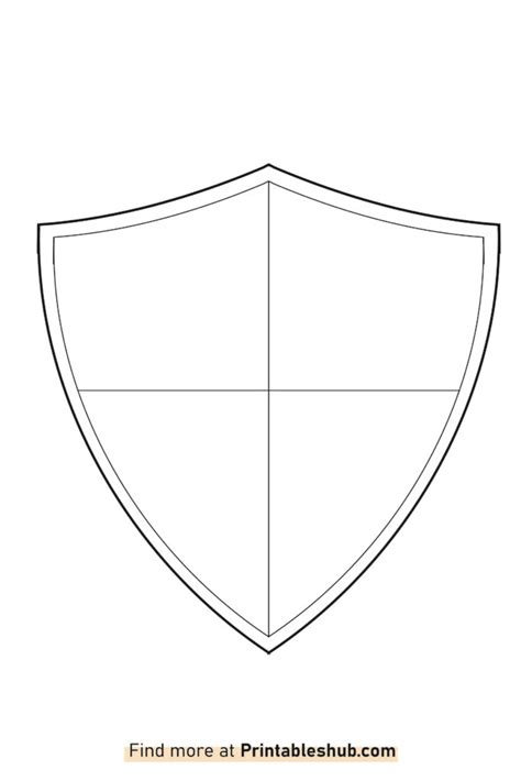 Knight Shield Printable Template