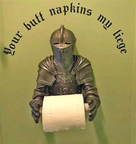 This Medieval Knight Toilet Paper Holder Will Protect Your TP While You