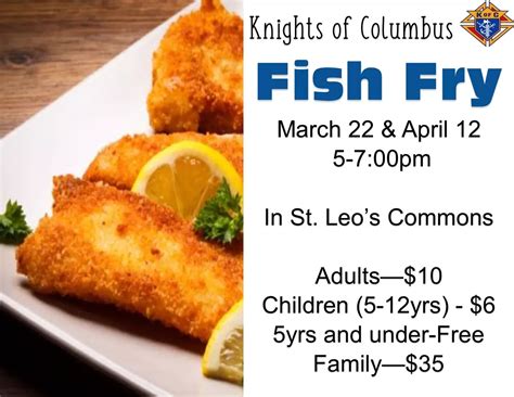 knights of columbus fish fry menu