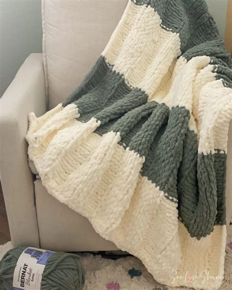 Knit Chunky Throw Pattern