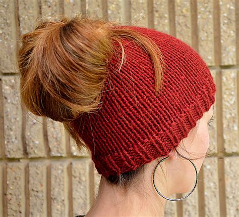 Knitted Ponytail Hat Patterns Free