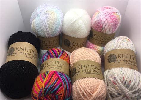 Knitting Essentials Double Knitting Wool Job Lot 4 x 50g