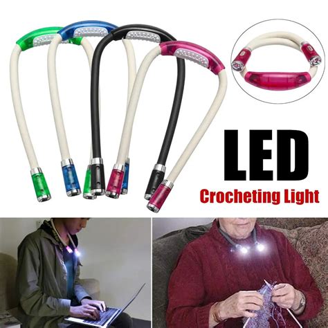4 Colors LED Neck Night Light Flexible Knitting Crocheting