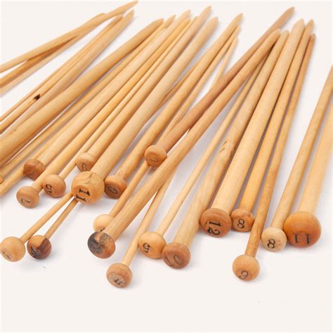 Craft County Natural Bamboo Knitting Needles 3.5mm to