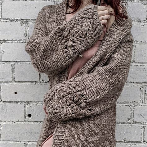 Simone Chunky Cardigan Knitting Pattern and Kit Flax & Twine