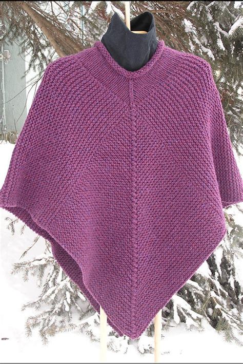 Poncho with sleeves knitting pattern