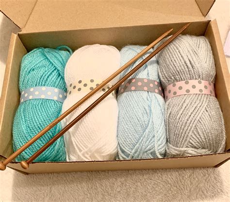 Complete beginners knitting gift set with Rico cotton dk