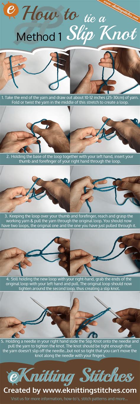 Knitting Basics How to make a slip knot