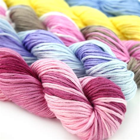 50g Lots Colorful Soft Bamboo Crochet Cotton Knitting Yarn