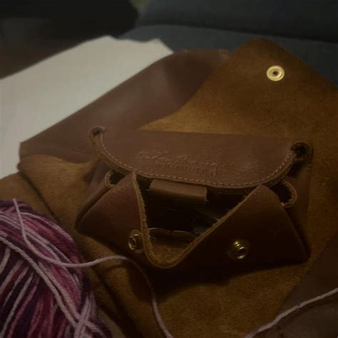 Knitting Bag Leather