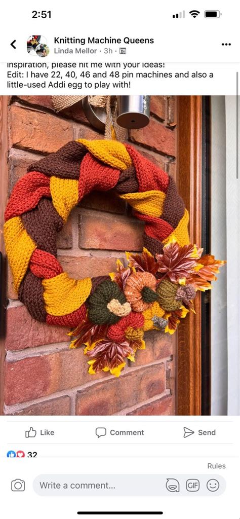 Knitting Machine Wreath