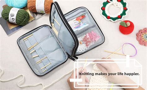 Knitting Needles Case With Pockets