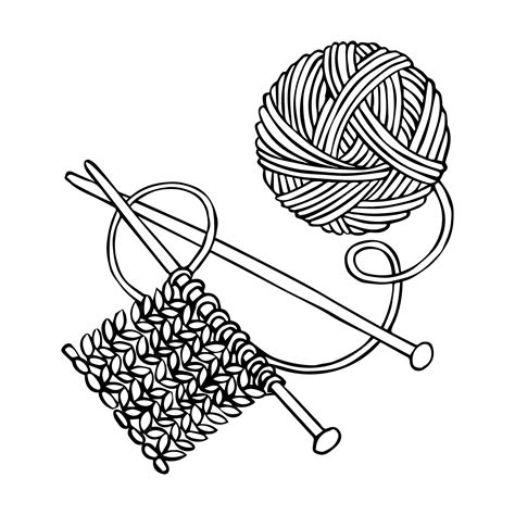 Knitting Needles Drawing