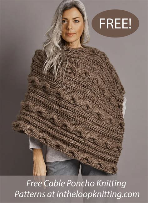 Knitting Pattern Cable Poncho