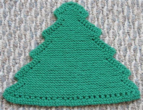 Knitting Pattern Dishcloth Christmas Tree